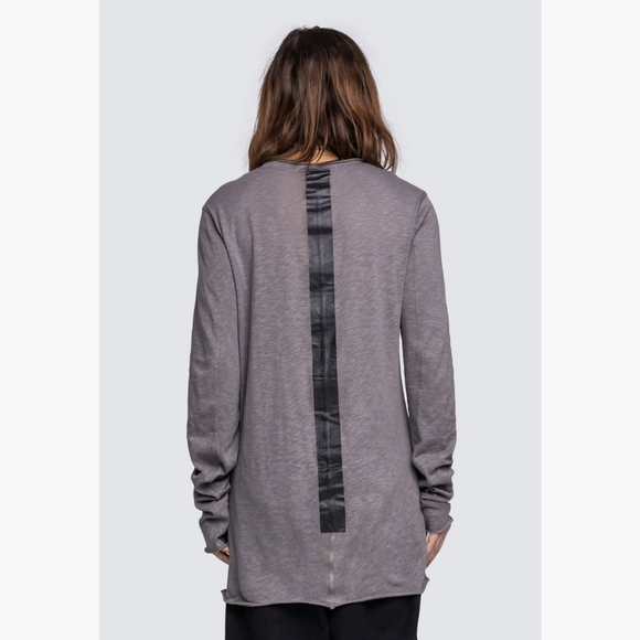 Barbara I Gongini Long Sleeve Cotton Jersey T-Shirt Grey Size X-Small - Picture 3 of 16